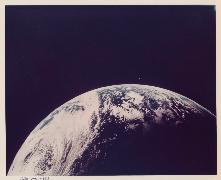 First color photograph of Earth taken beyond low orbit