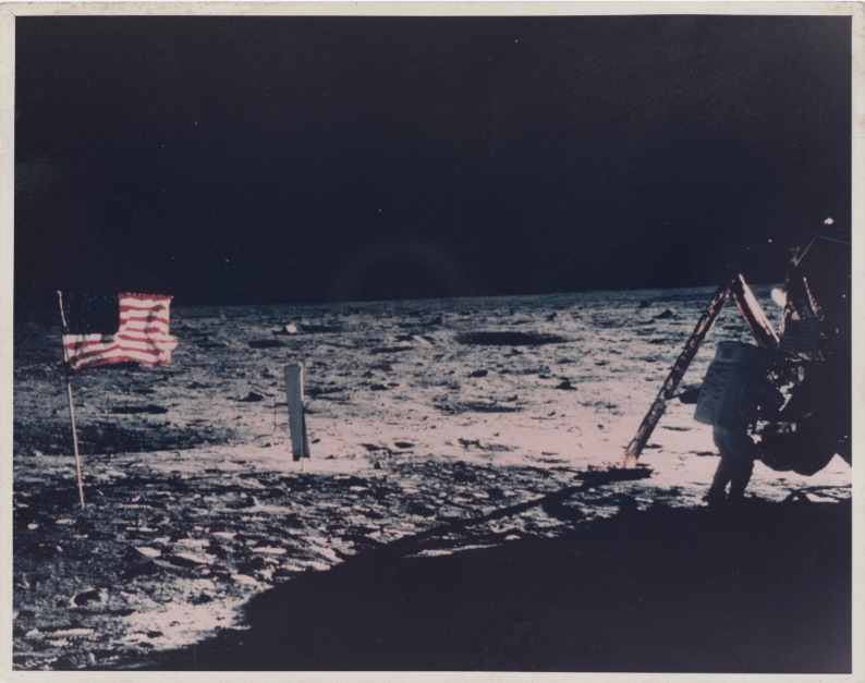 The only photograph of Neil Armstrong on the Moon