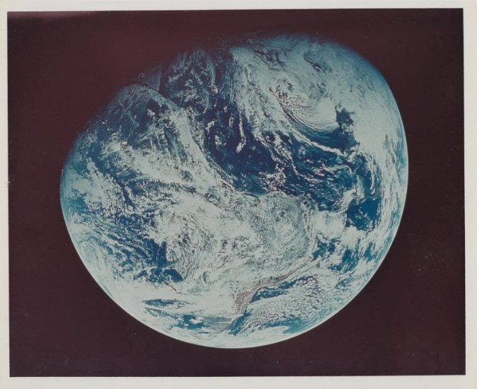 First human-taken photograph of the Planet Earth: cover of LIFE magazine